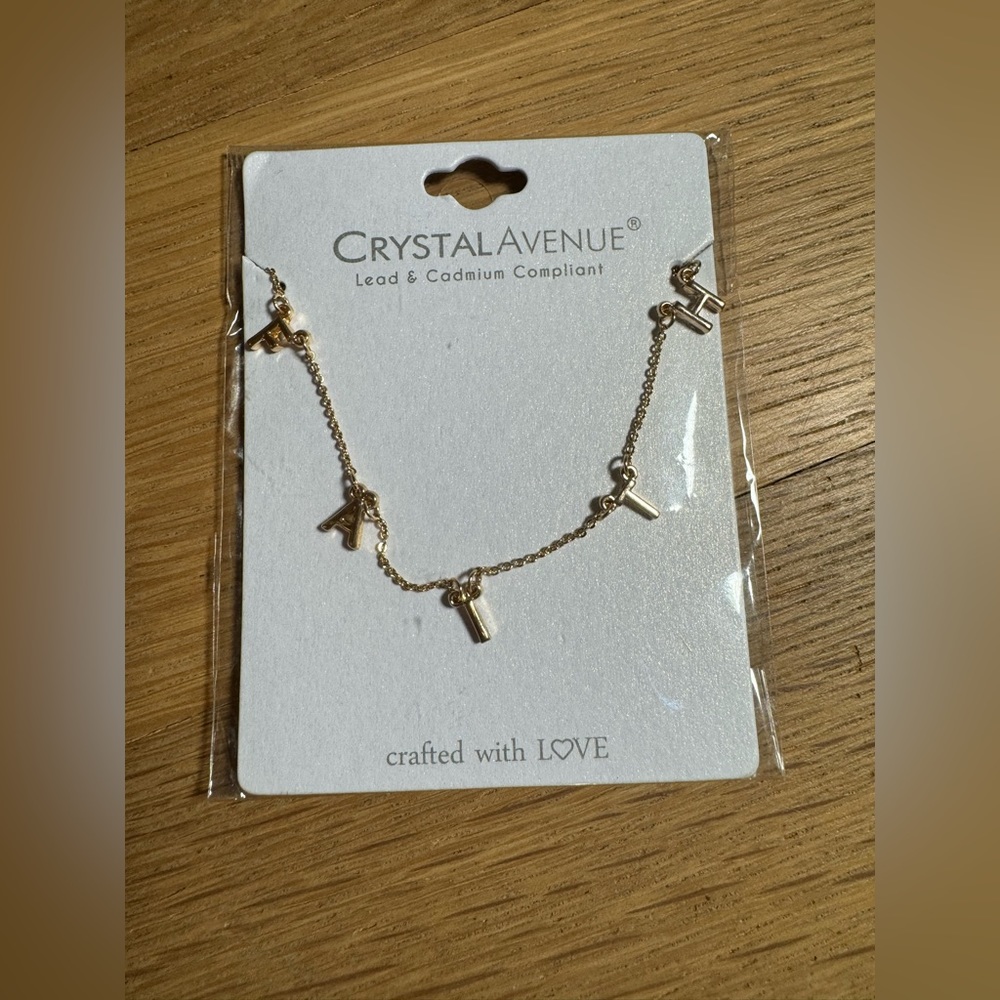 Crystal Avenue “FAITH” necklace